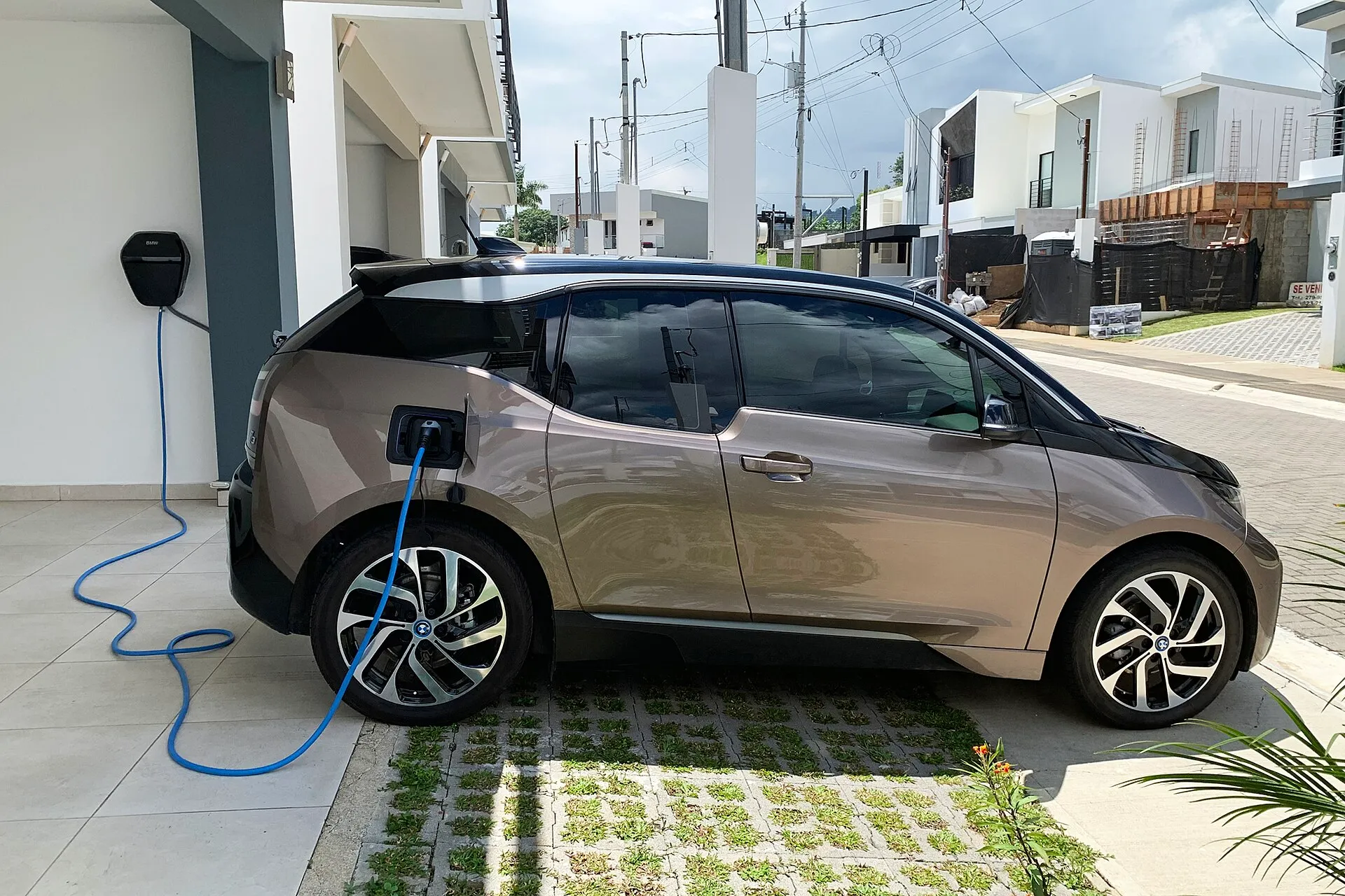 electric car charging at home wallbox